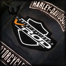 Large V-Rod Back Patch (White Outline) Large V-Rod Back Patch (White Outline)
