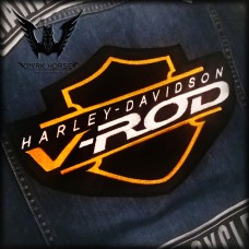 Large V-Rod Back Patch (Orange Outline) Large V-Rod Back Patch (Orange Outline)